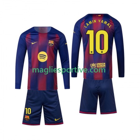 Completo Calcio Barcellona Lamine Yamal 10 Bambino Divisa Prima 2025-2026 ML